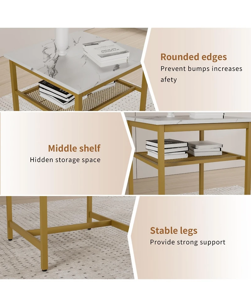 Streamdale Furniture Bar table, equipped with 2 bar stools, with backrest and partition