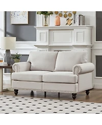 Streamdale Furniture 59.5" Modern Beige Loveseat