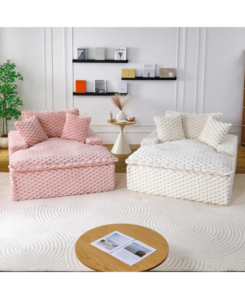 Streamdale Furniture 51" Comfort Sofa w/ 2 Pillows & Backrest