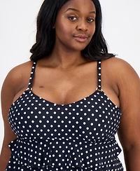 Island Escape Plus Underwire Tiered Bandini Top, Macy's Exclusive
