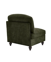 Streamdale Furniture Armless Sofa Chenille W/1 Pillow -Green