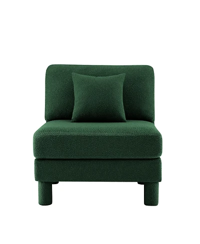Streamdale Furniture Lucas Armless Sofa W/Pillow Polyester -Green