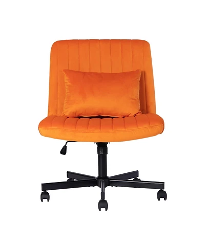 Streamdale Furniture Orange Velvet Criss Cross Office Chair
