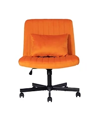 Streamdale Furniture Orange Velvet Criss Cross Office Chair