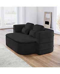 Streamdale Furniture 75" Foldable Sofa Bed with Blanket