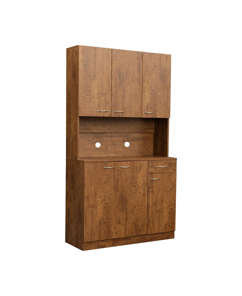 Streamdale Tall Wardrobe & Kitchen Cabinet with 6 Doors, 1 Shelf, 1 Drawer