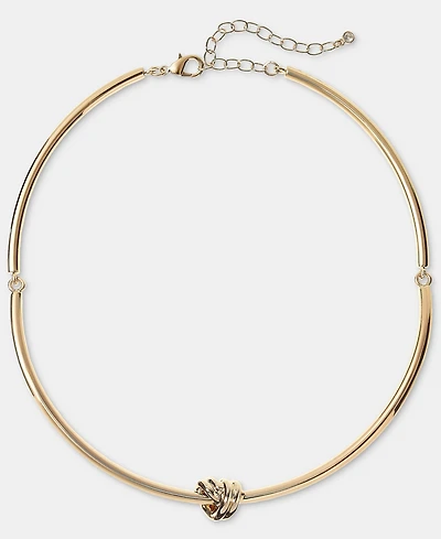On 34th Knot Structured Collar Necklace, 16" + 3" extender, Macy's Exclusive