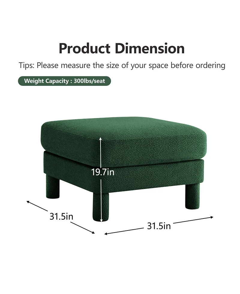 Streamdale Furniture Polyester Lucas Ottoman