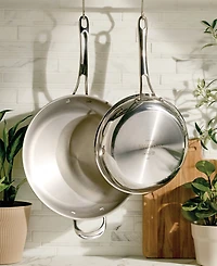 Anolon EverLast Stainless Steel 2-Pc. Tri-Ply Clad Frying Pan Set