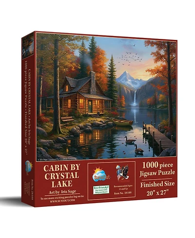 SunsOut Cabin by Crystal Lake 1000 piece Jigsaw Puzzle for Adults