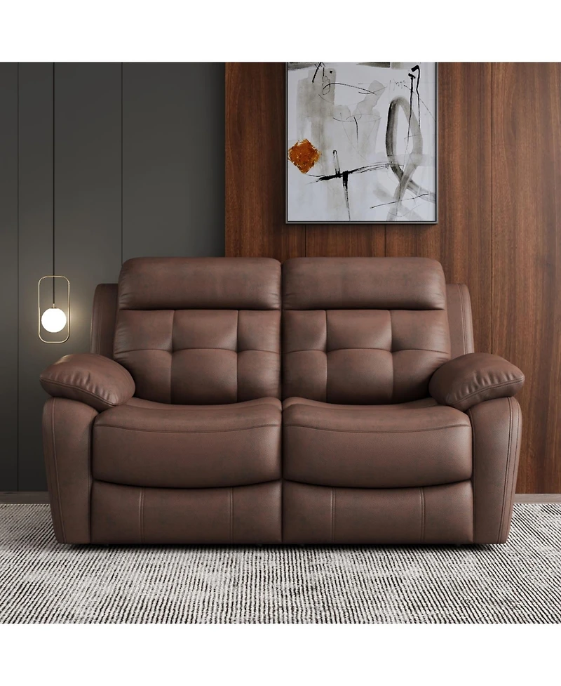 Streamdale Furniture Genuine Leather Non-Power Reclining Lvst]
