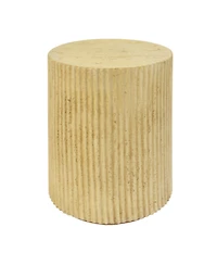 Streamdale Furniture Mgo Cylindrical Side Table Wood-like texture Antique brown