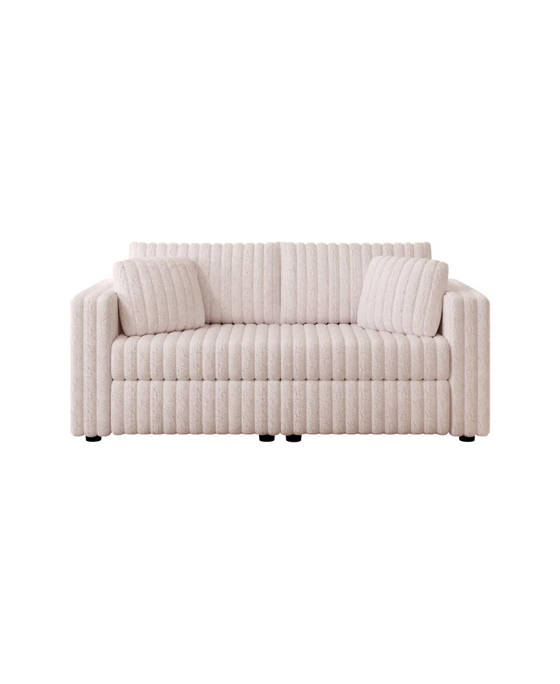 Streamdale Furniture 75.6" Light Pink Modular Sofa - Modern Plush & Comfortable