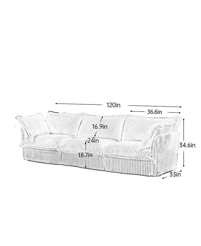 Streamdale Furniture Slipcovered 3-Seater Sofa