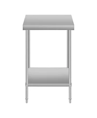 Streamdale Furniture 24" Stainless Steel Kitchen Prep Table w/ Shelf