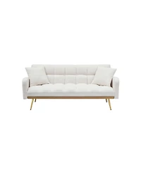 Streamdale Furniture 69" Sofa Bed with Adjustable Teddy Sofa