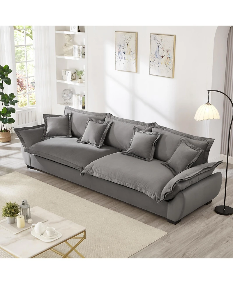 Streamdale Furniture Modular Sectional Sofa with Storage, Gray