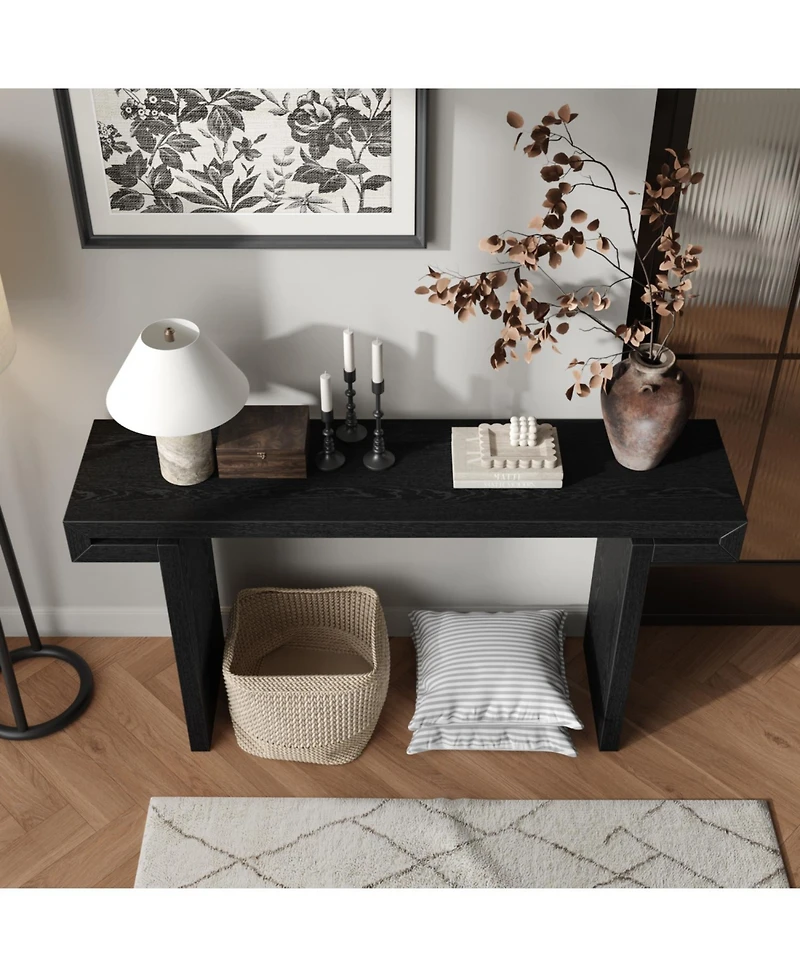 Streamdale Furniture Streamdale 60" Rustic Farmhouse Console Table