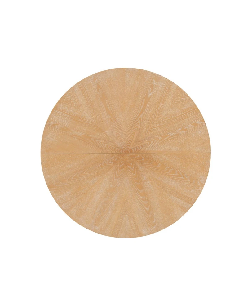 Streamdale Furniture Streamdale Mid-Century Modern Round Dining Table - Oak Veneer