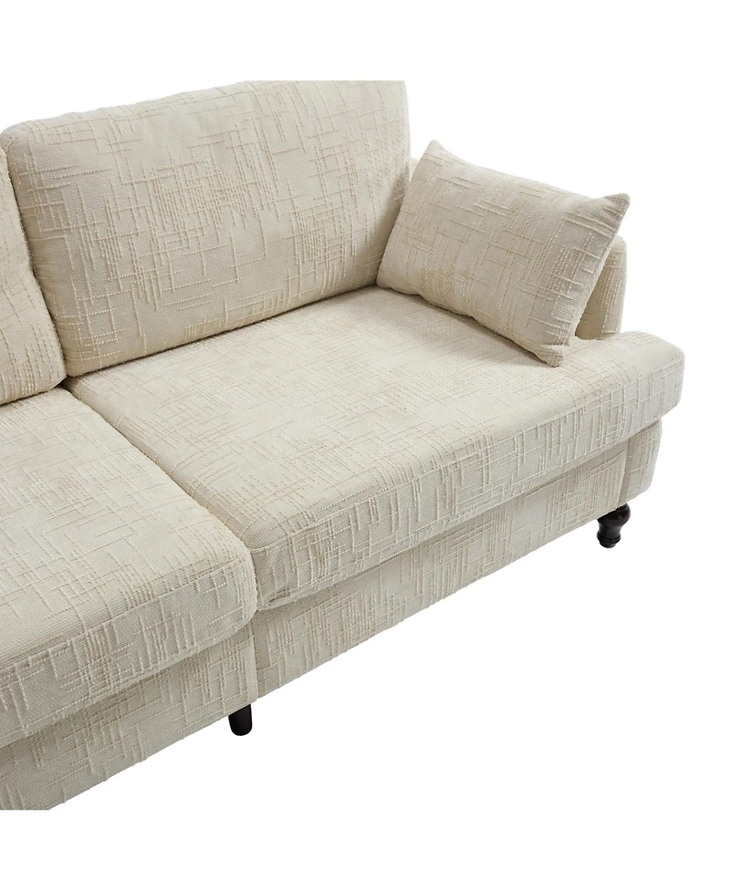 Streamdale Furniture Modern Chenille 2-Seater Sofa w/ Led