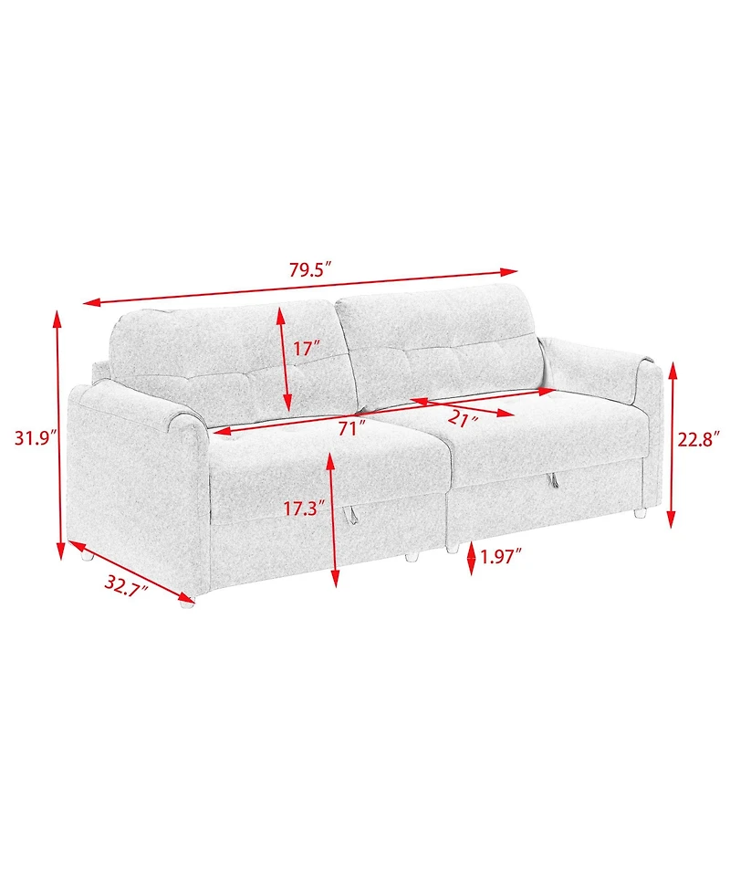 Streamdale Furniture Teddy Cotton Linen Sofa