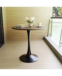 Streamdale Furniture 31.5" Walnut Round Dining Table - Tulip Base