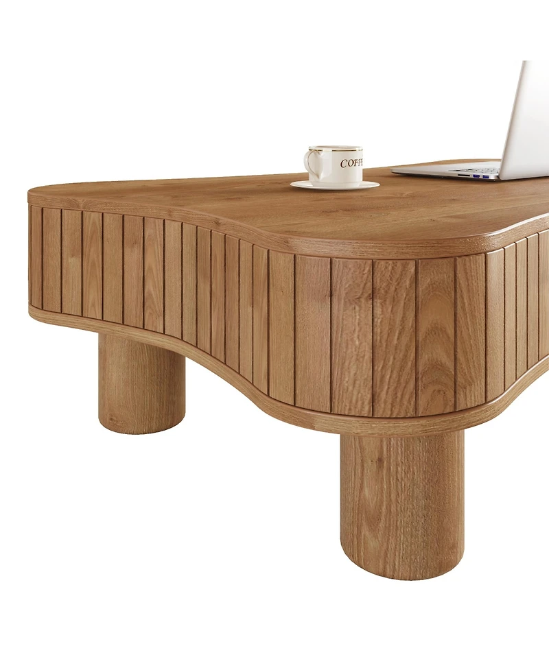 Streamdale Furniture Streamdale Lift Top Coffee Table - Fluted Panel, Hidden Storage