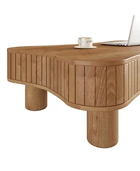 Streamdale Furniture Streamdale Lift Top Coffee Table - Fluted Panel, Hidden Storage