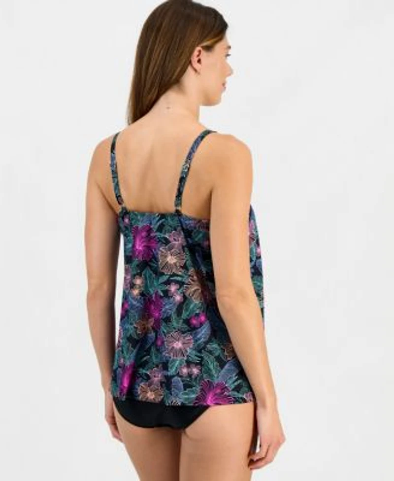 Island Escape Womens Cape Town Underwire Tankini Top Macys Exclusive Bottoms