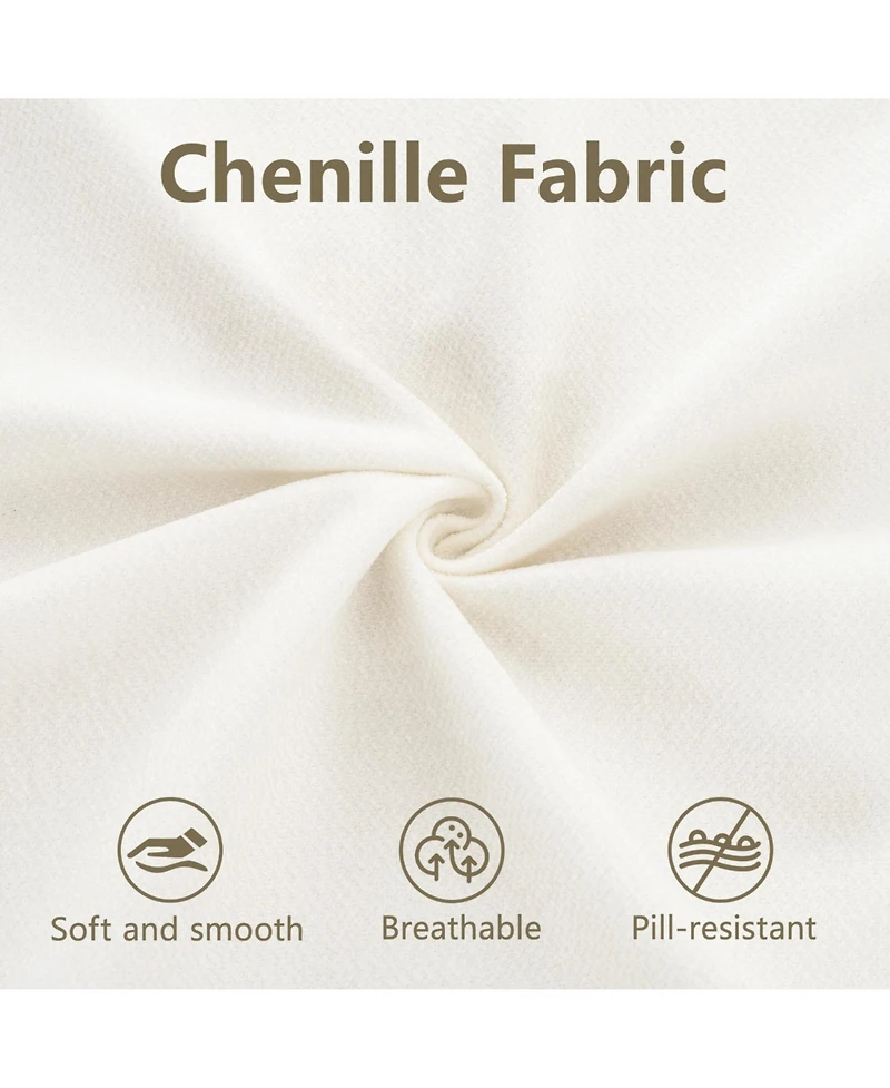 Streamdale Furniture Chenille Sofa with Storage, Cylindrical Back & Arms