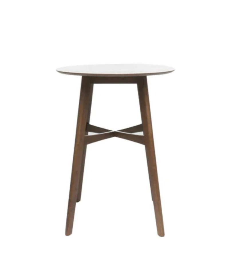 Streamdale Mid-Century Modern Round Bar Table - 42", Natural Walnut