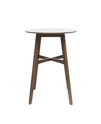 Streamdale Mid-Century Modern Round Bar Table - 42", Natural Walnut