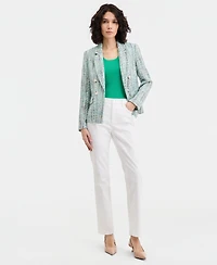 Jones New York Women's Faux Double Breasted Tweed Jacket