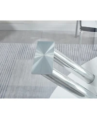 Streamdale Furniture Luxury Glass Top Dining Table - Modern Design