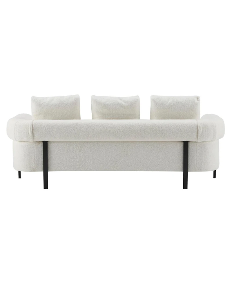 Streamdale 78" Modern Beige Sofa Couch with 3 Pillows