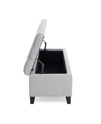 Streamdale Button Tufted Diamond Stitch Storage Ottoman Bench