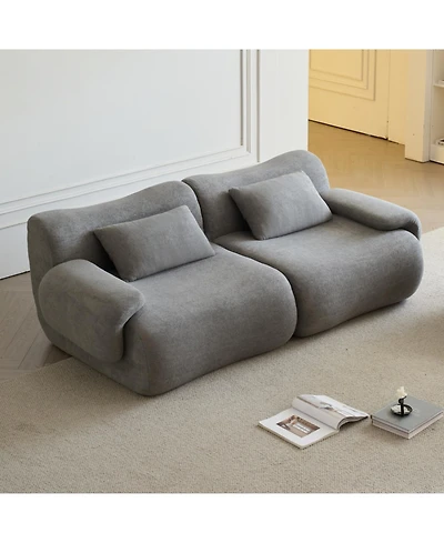 Streamdale Furniture Memory Foam 2-Seater Sofa in a Box - Light Grey