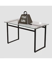 Streamdale Furniture Streamdale 51" Modern Glass Dining Table, Chrome Legs