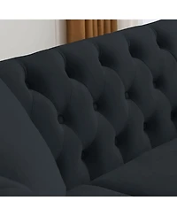 Streamdale Furniture 80" Velvet Chesterfield Sofa