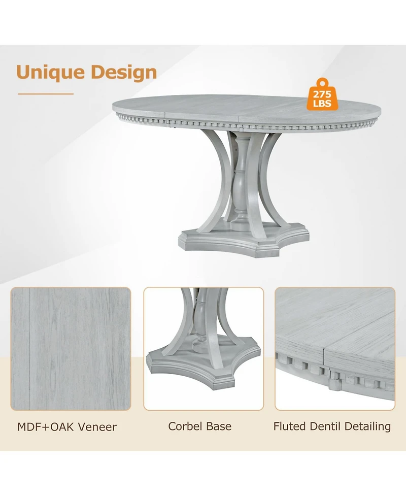 Streamdale Furniture Streamdale Retro Extendable Dining Set - 42"-58" Oval