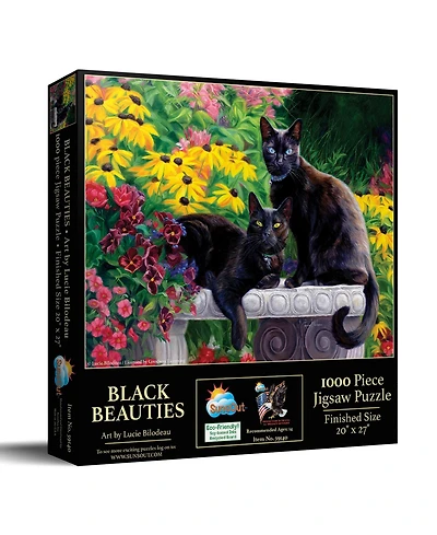 SunsOut Black Beauties 1000 piece Jigsaw Puzzle for Adults