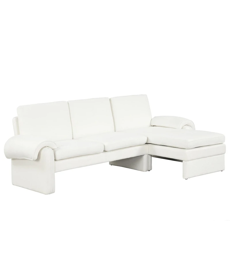 Streamdale Furniture 94" Convertible Futon Sofa Bed Chaise & Pillows