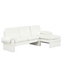 Streamdale Furniture 94" Convertible Futon Sofa Bed Chaise & Pillows