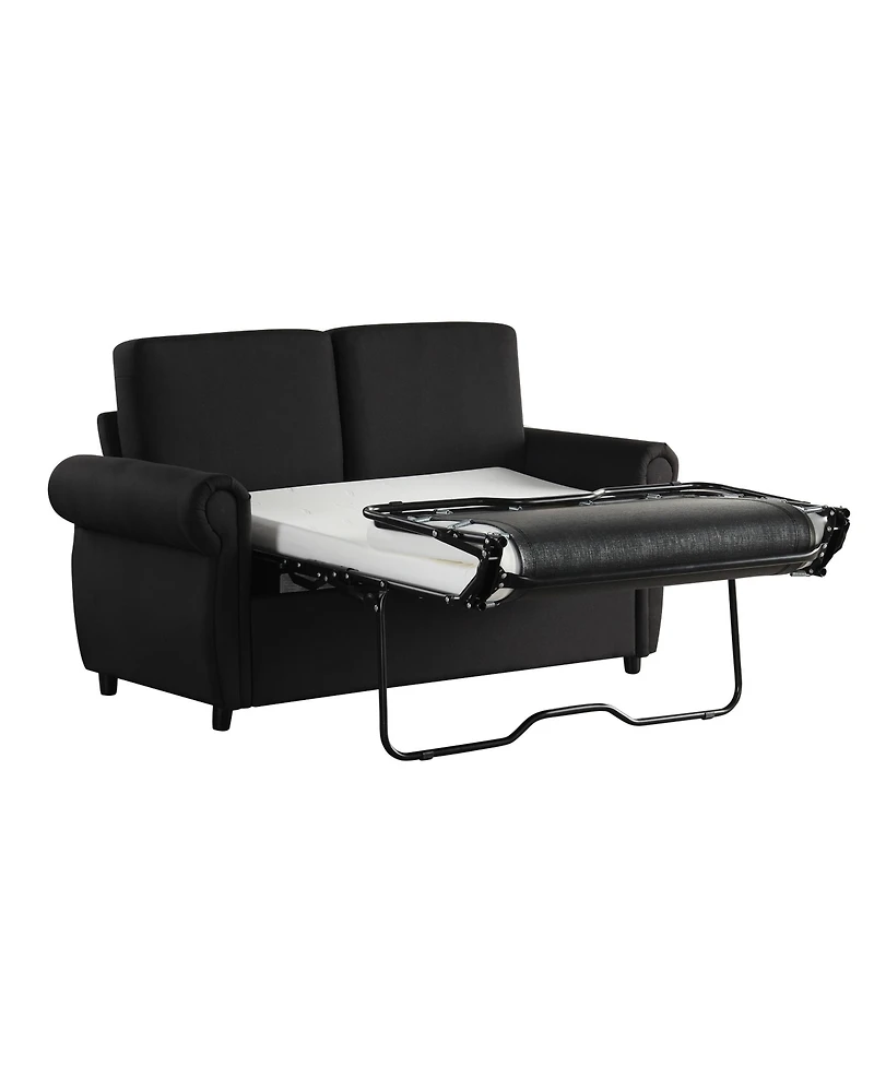 Streamdale 57.9" Pull Out Sofa Bed Loveseat Sleeper with Twin Memory Mattress Two Usb Ports for Living Room Spaces