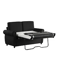 Streamdale 57.9" Pull Out Sofa Bed Loveseat Sleeper with Twin Memory Mattress Two Usb Ports for Living Room Spaces