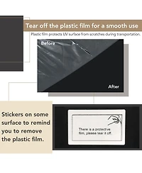 Streamdale Furniture Modern Tv Stand with Non-Heating Electric Fireplace, Led Lights, and Tempered Glass Shelves for up to 75" TVs