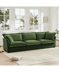 Streamdale Furniture Streamdale Modern Chenille Sofa with Soft Pillows and Armrests