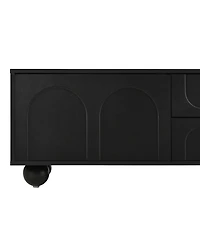 Streamdale Furniture Arched Door Tv Stand with Drawers for TVs up to 75", 5 Iron Legs