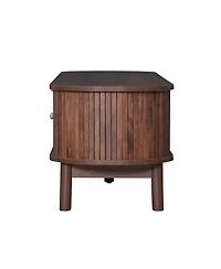 Streamdale Furniture Modern Tv Stand for 75" TVs with Rattan Drawer & Cabinets