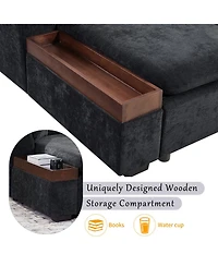 Streamdale Furniture 93.7" L-Shaped Sectional Sofa with Storage